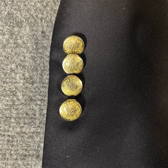 Jos A Bank Blazer Mens 40L Navy with Gold Buttons Sport Coat Dress Jacket *Flaw - Picture 7 of 15